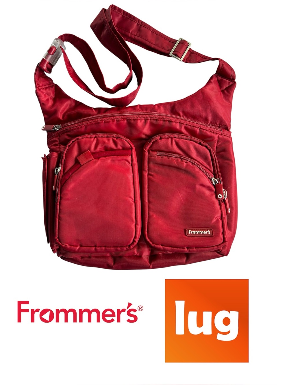 Frommer’s by lug Red Multi-Pocket Crossbody Organizer